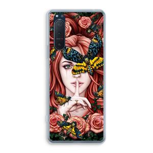 CaseCompany Lady Moth: Sony Xperia 5 II Transparant Hoesje