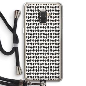 CaseCompany Crazy shapes: Samsung Galaxy A8 (2018) Transparant Hoesje met koord