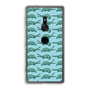 CaseCompany Kroko: Sony Xperia XZ2 Transparant Hoesje