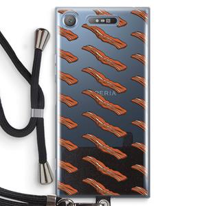 CaseCompany Bacon to my eggs #2: Sony Xperia XZ1 Transparant Hoesje met koord