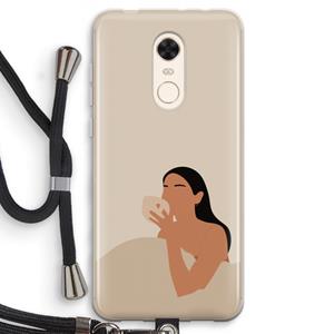 CaseCompany Fresh coffee: Xiaomi Redmi 5 Transparant Hoesje met koord