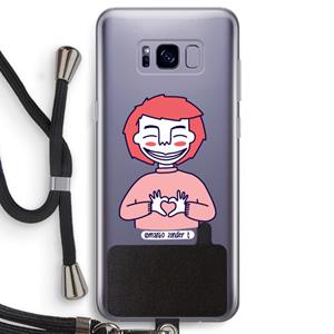 CaseCompany Hartje: Samsung Galaxy S8 Transparant Hoesje met koord