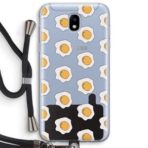 CaseCompany Bacon to my eggs #1: Samsung Galaxy J5 (2017) Transparant Hoesje met koord