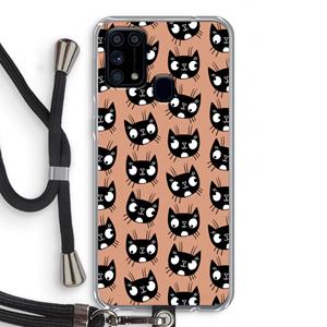 CaseCompany Kat: Samsung Galaxy M31 Transparant Hoesje met koord