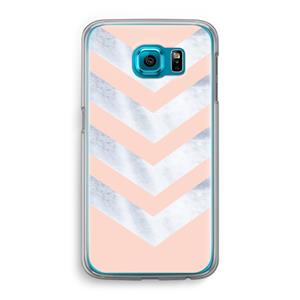 CaseCompany Marmeren pijlen: Samsung Galaxy S6 Transparant Hoesje
