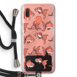 CaseCompany Blub: Samsung Galaxy A20e Transparant Hoesje met koord