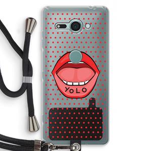 CaseCompany Yolo Denise: Sony Xperia XZ2 Compact Transparant Hoesje met koord