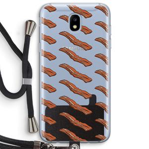 CaseCompany Bacon to my eggs #2: Samsung Galaxy J5 (2017) Transparant Hoesje met koord