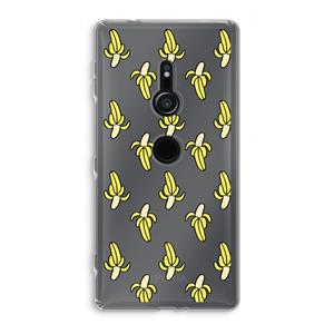 CaseCompany Bananas: Sony Xperia XZ2 Transparant Hoesje