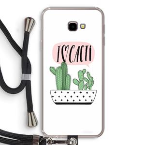 CaseCompany I love cacti: Samsung Galaxy J4 Plus Transparant Hoesje met koord