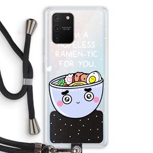 CaseCompany I'm A Hopeless Ramen-Tic For You: Samsung Galaxy S10 Lite Transparant Hoesje met koord