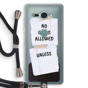 CaseCompany No Girls Allowed Unless: Sony Xperia XZ2 Compact Transparant Hoesje met koord