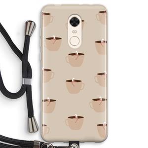 CaseCompany Morning coffee: Xiaomi Redmi 5 Transparant Hoesje met koord