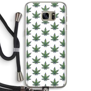 CaseCompany Weed: Samsung Galaxy S7 Edge Transparant Hoesje met koord
