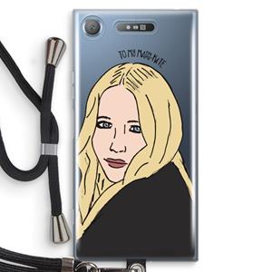CaseCompany Mary Kate: Sony Xperia XZ1 Transparant Hoesje met koord