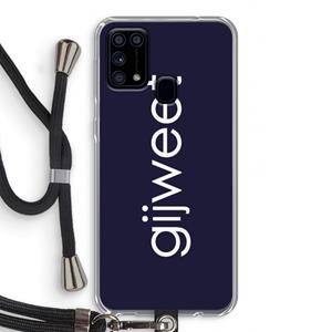 CaseCompany Gijweet: Samsung Galaxy M31 Transparant Hoesje met koord