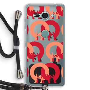 CaseCompany Dogs: Sony Xperia XZ2 Compact Transparant Hoesje met koord