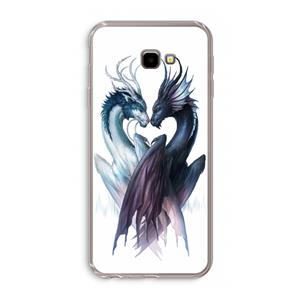 CaseCompany Yin Yang Dragons: Samsung Galaxy J4 Plus Transparant Hoesje