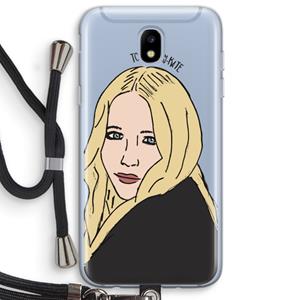 CaseCompany Mary Kate: Samsung Galaxy J5 (2017) Transparant Hoesje met koord