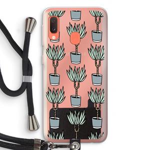 CaseCompany Boompje: Samsung Galaxy A20e Transparant Hoesje met koord