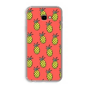 CaseCompany Ananas: Samsung Galaxy J4 Plus Transparant Hoesje