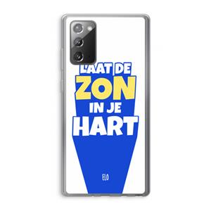 CaseCompany Laat de zon in je hart: Samsung Galaxy Note 20 / Note 20 5G Transparant Hoesje
