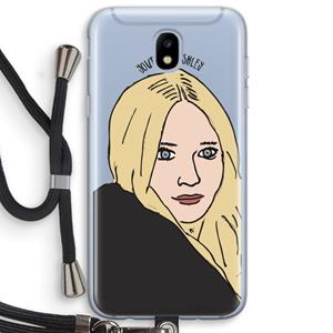 CaseCompany Ashley: Samsung Galaxy J5 (2017) Transparant Hoesje met koord