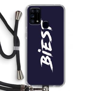 CaseCompany Biest: Samsung Galaxy M31 Transparant Hoesje met koord