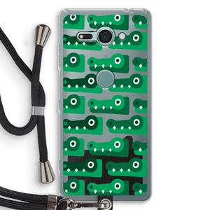 CaseCompany Crocs: Sony Xperia XZ2 Compact Transparant Hoesje met koord