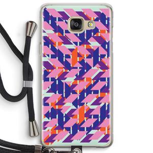 CaseCompany Skew Blush 3: Samsung Galaxy A5 (2016) Transparant Hoesje met koord