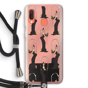 CaseCompany Pop Some Kim: Samsung Galaxy A20e Transparant Hoesje met koord