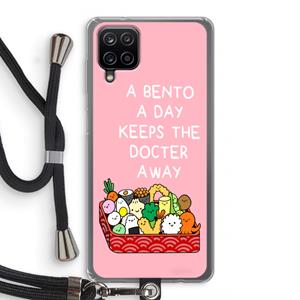 CaseCompany Bento a day: Samsung Galaxy A12 Transparant Hoesje met koord