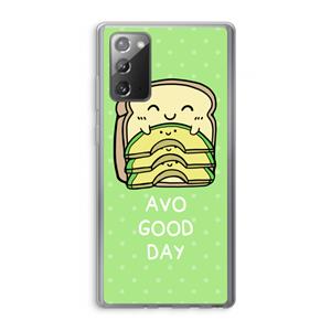 CaseCompany Avo Good Day: Samsung Galaxy Note 20 / Note 20 5G Transparant Hoesje