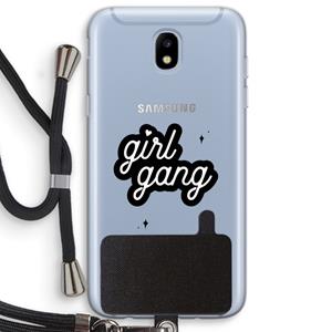 CaseCompany Girl Gang: Samsung Galaxy J5 (2017) Transparant Hoesje met koord
