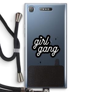 CaseCompany Girl Gang: Sony Xperia XZ1 Transparant Hoesje met koord