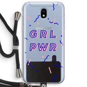 CaseCompany GRL PWR: Samsung Galaxy J5 (2017) Transparant Hoesje met koord