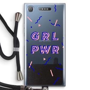 CaseCompany GRL PWR: Sony Xperia XZ1 Transparant Hoesje met koord