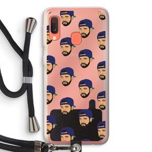 CaseCompany Drake Away: Samsung Galaxy A20e Transparant Hoesje met koord