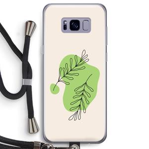 CaseCompany Beleaf in you: Samsung Galaxy S8 Transparant Hoesje met koord