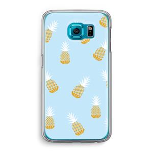 CaseCompany Ananasjes: Samsung Galaxy S6 Transparant Hoesje