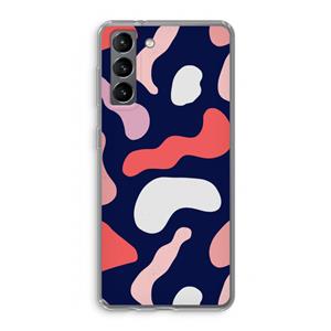 CaseCompany Memphis Shapes Pink: Samsung Galaxy S21 Transparant Hoesje
