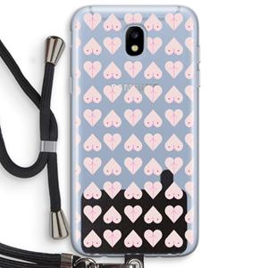 CaseCompany Ass 'n Titties: Samsung Galaxy J5 (2017) Transparant Hoesje met koord