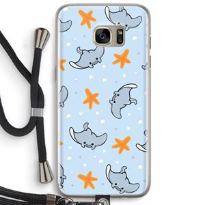 CaseCompany Manta: Samsung Galaxy S7 Edge Transparant Hoesje met koord