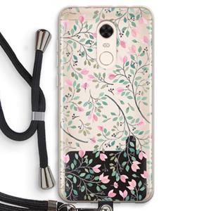 CaseCompany Sierlijke bloemen: Xiaomi Redmi 5 Transparant Hoesje met koord