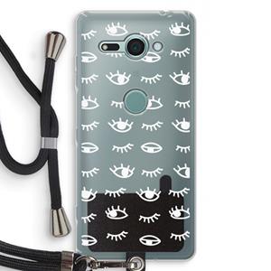 CaseCompany Eye pattern #3: Sony Xperia XZ2 Compact Transparant Hoesje met koord