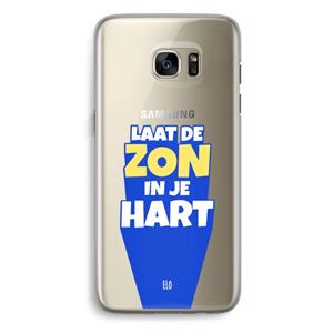 CaseCompany Laat de zon in je hart: Samsung Galaxy S7 Edge Transparant Hoesje