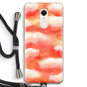 CaseCompany Lichte Wolken: Xiaomi Redmi 5 Transparant Hoesje met koord