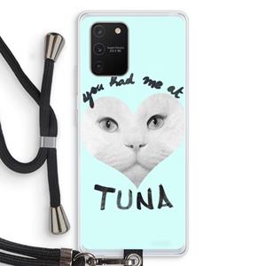 CaseCompany You had me at tuna: Samsung Galaxy S10 Lite Transparant Hoesje met koord