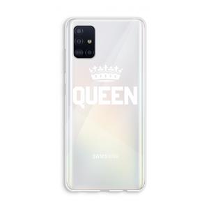 CaseCompany Queen zwart: Galaxy A51 4G Transparant Hoesje