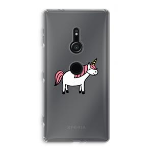 CaseCompany Eenhoorn: Sony Xperia XZ2 Transparant Hoesje